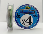 Плетёный шнур Duel  PE Hardcore X4 Cast 5Color, 200м